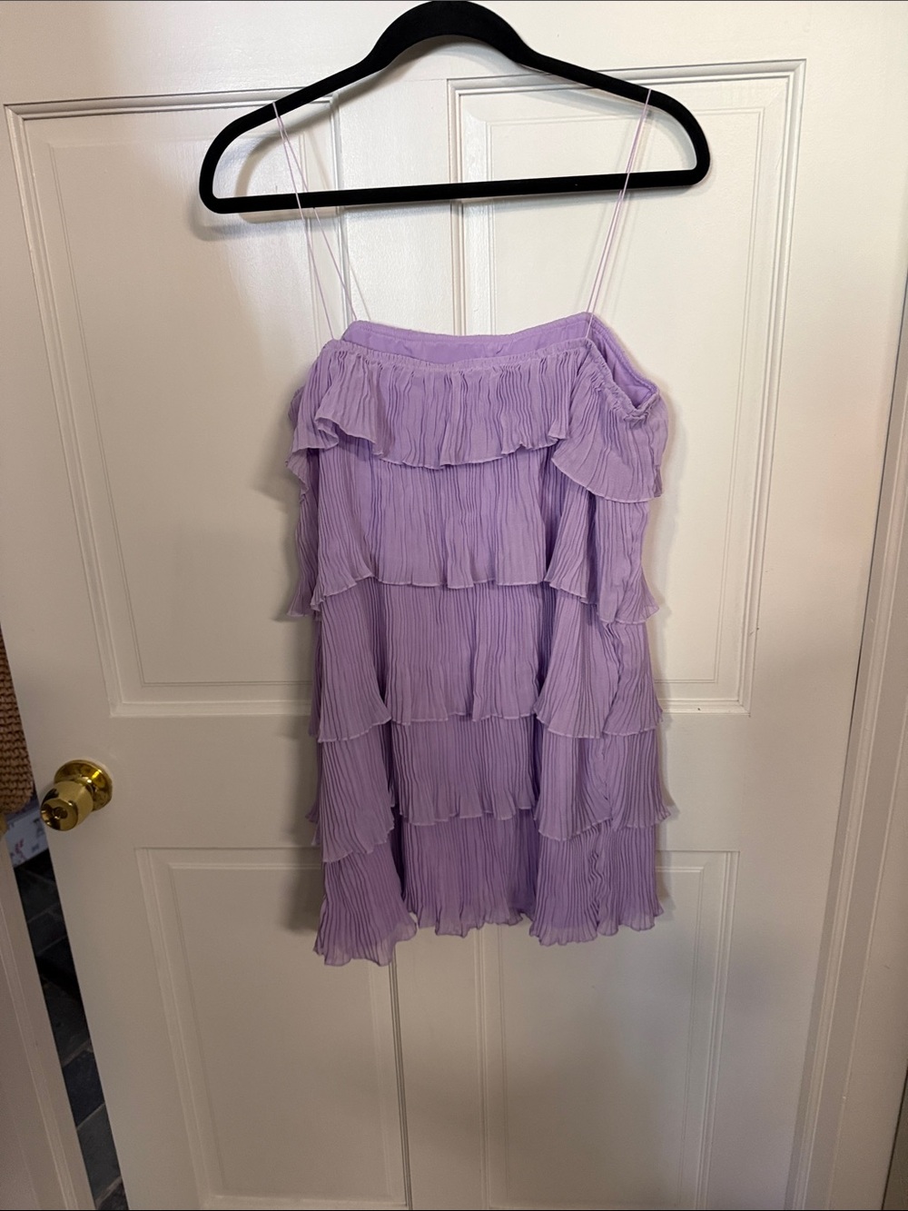 SHEIN Lavender Tiered Ruffle Mini dress